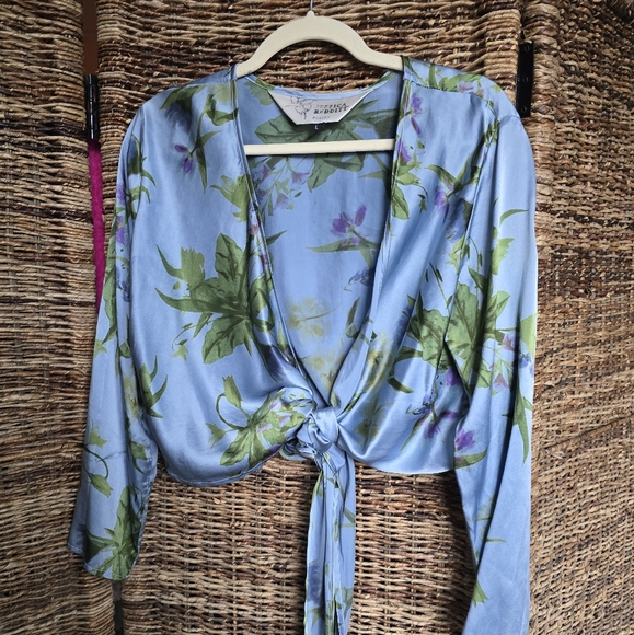 Silk Wrap Blouse - Picture 1 of 5